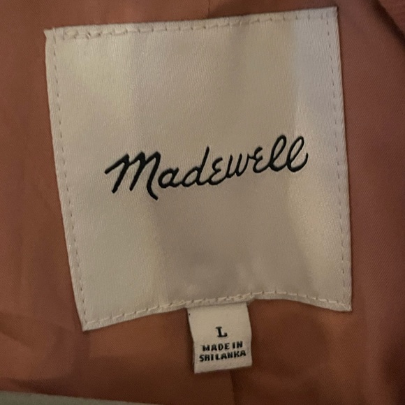 NWOT MADEWELL Size L The Larsen Blazer in Drapeweave - Dried Rose - Picture 5 of 5